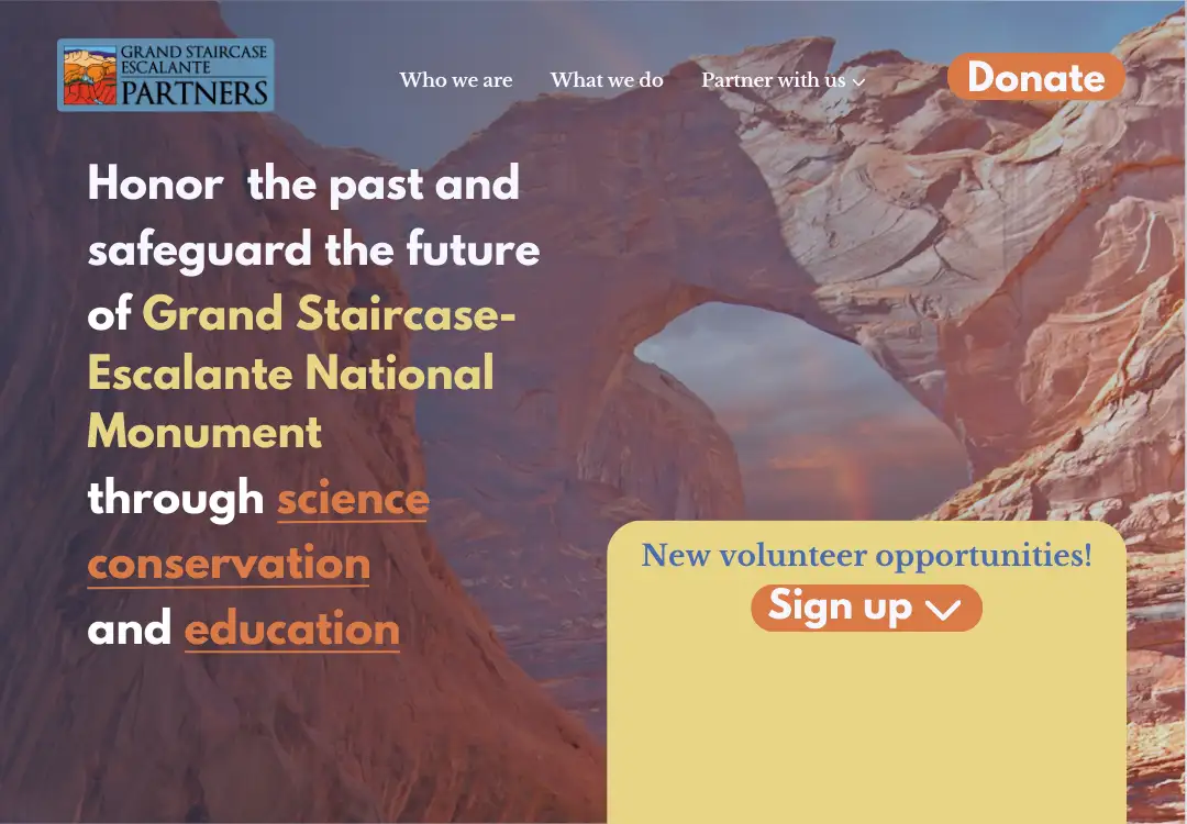 Desktop web design screenshot for it was something design portfolio of gsep