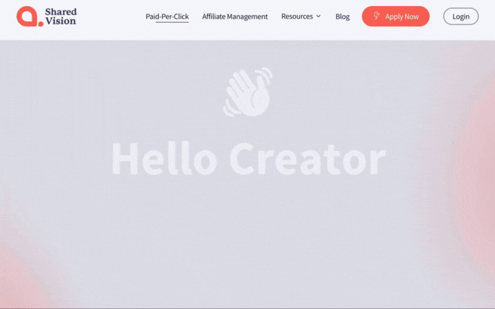 Hero Design for Shared Vision Website