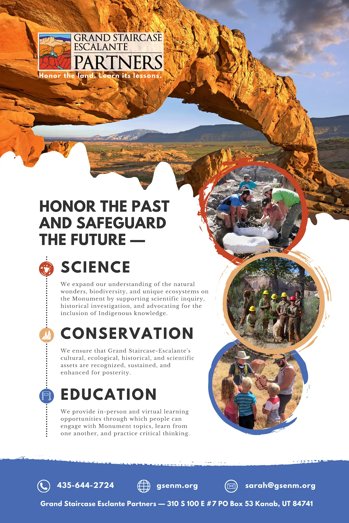 Flyer for non-profit — front side.