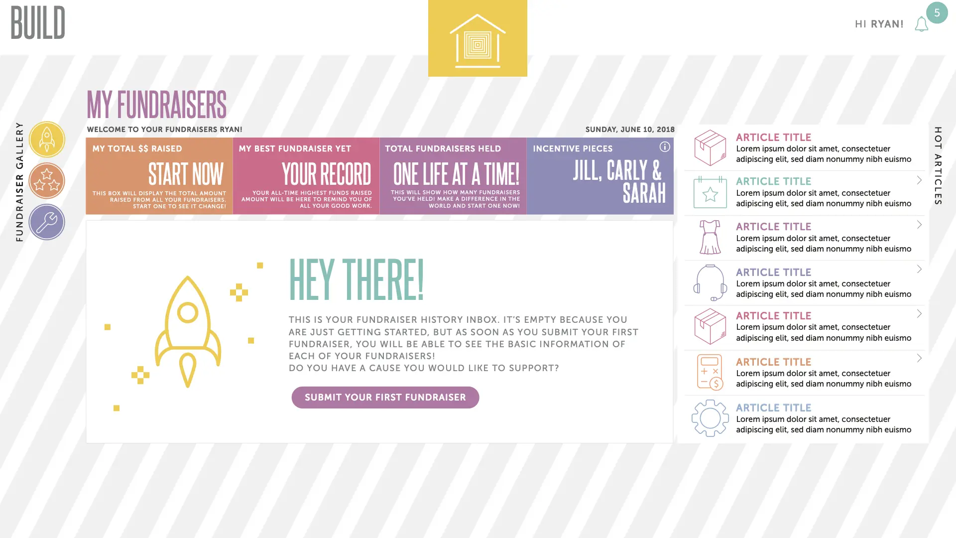 Submit a case dashboard UX