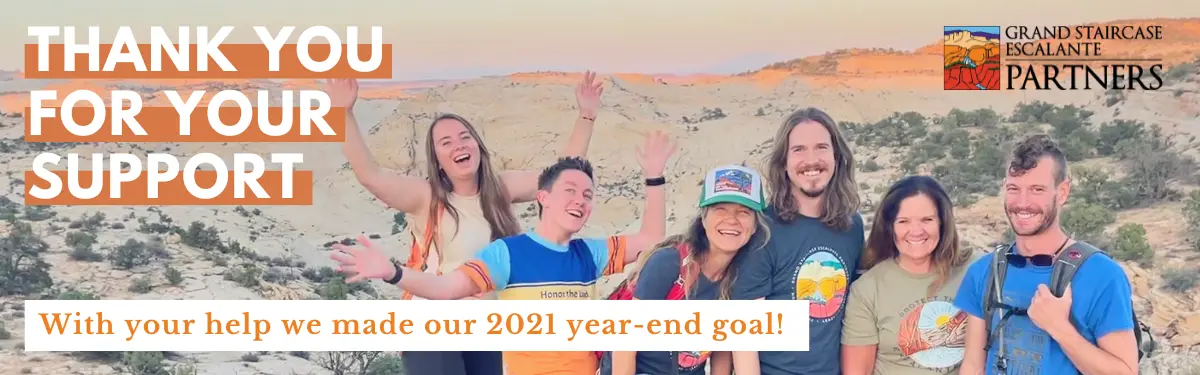 "Thank you for your support" graphic for public lands restoration.